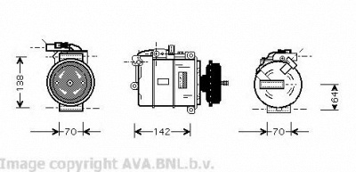 AVA QUALITY COOLING vwk087 -  Компрессор, кондиционер